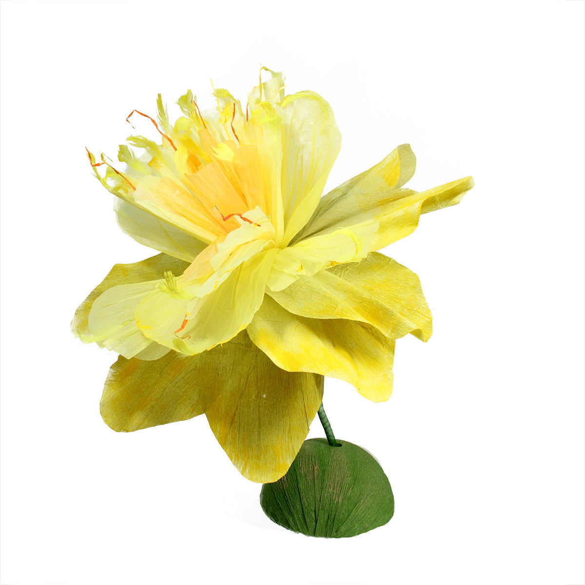  Yellow & Green Faux Floral Craft Stem, 30