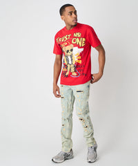 Trust No One Short Sleeve Tee - Red