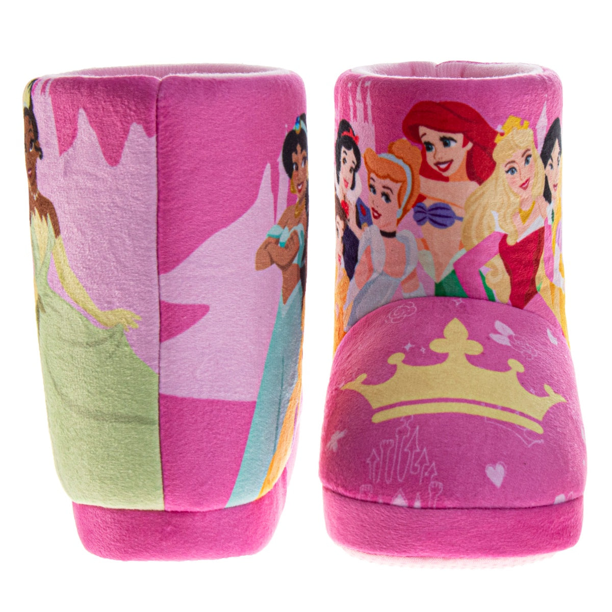  Josmo Disney Princess Slippers Booties Belle, Snow White, Jasmine, Cinderella, Ariel Warm Fluffy House Slippers for Girls (Toddlers) - 5-6 - Bonton