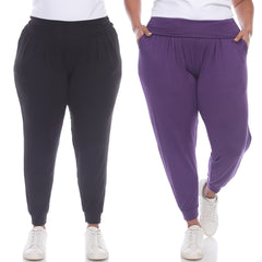 Plus Size 2 Pack Harem Pants