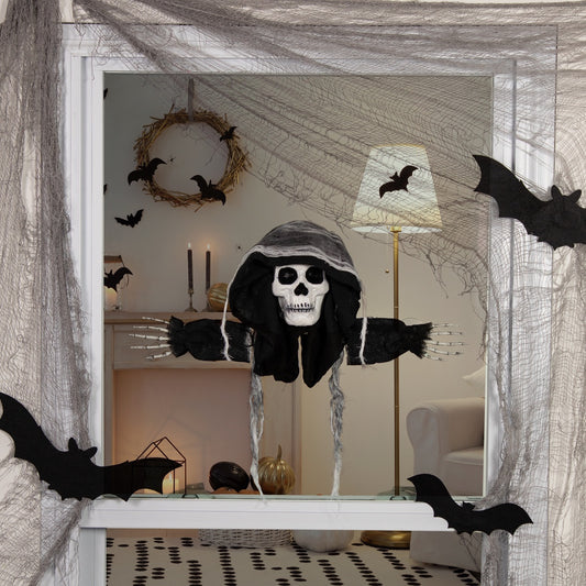 10" Spooky Skeleton 3-D Halloween Window Decoration