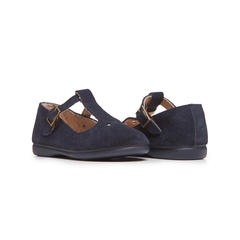 Suede Spectator T-band Shoes in Navy