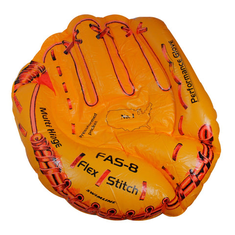 62" Inflatable Orange Baseball Glove Swimming Pool Raft Float