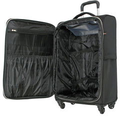 Geoffrey Beene Ultra Light-Weight Midnight Collection 3 Pc Luggage Set, Black