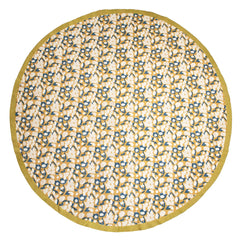 Forest Harvest Mustard & Blue Tablecloth