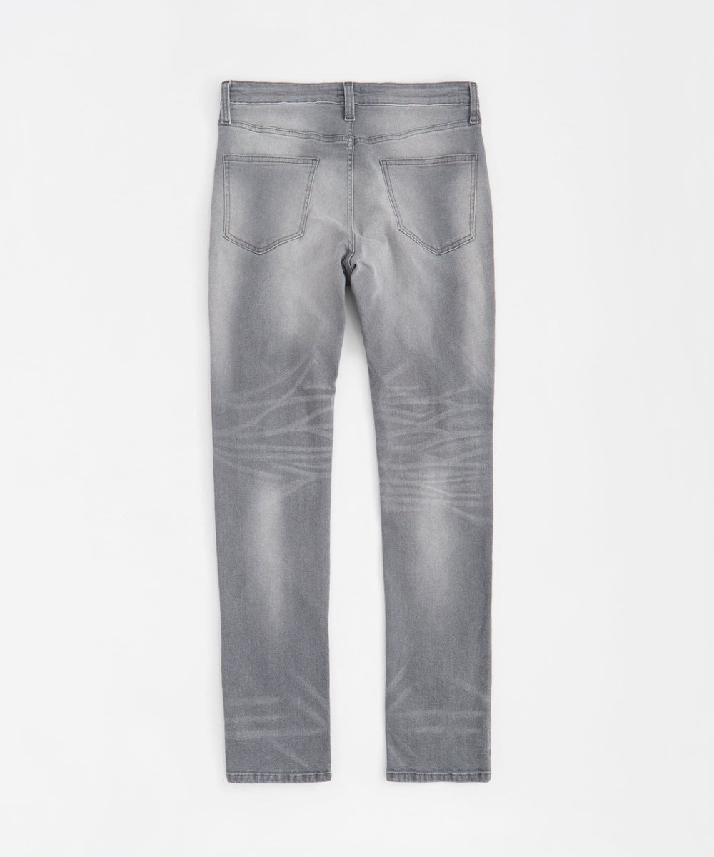  Reason Clothing Skinny Rip and Repair Denim Pants - Grey - GREY - Bonton