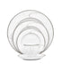  Noritake Platinum Wave 5 Piece Round Place Setting - White - Bonton