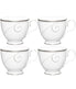  Noritake Platinum Wave Set of 4 Cups - White - Bonton