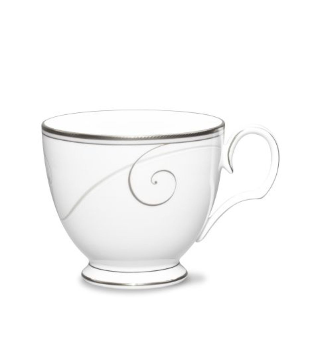  Noritake Platinum Wave Set of 4 Cups - White - Bonton