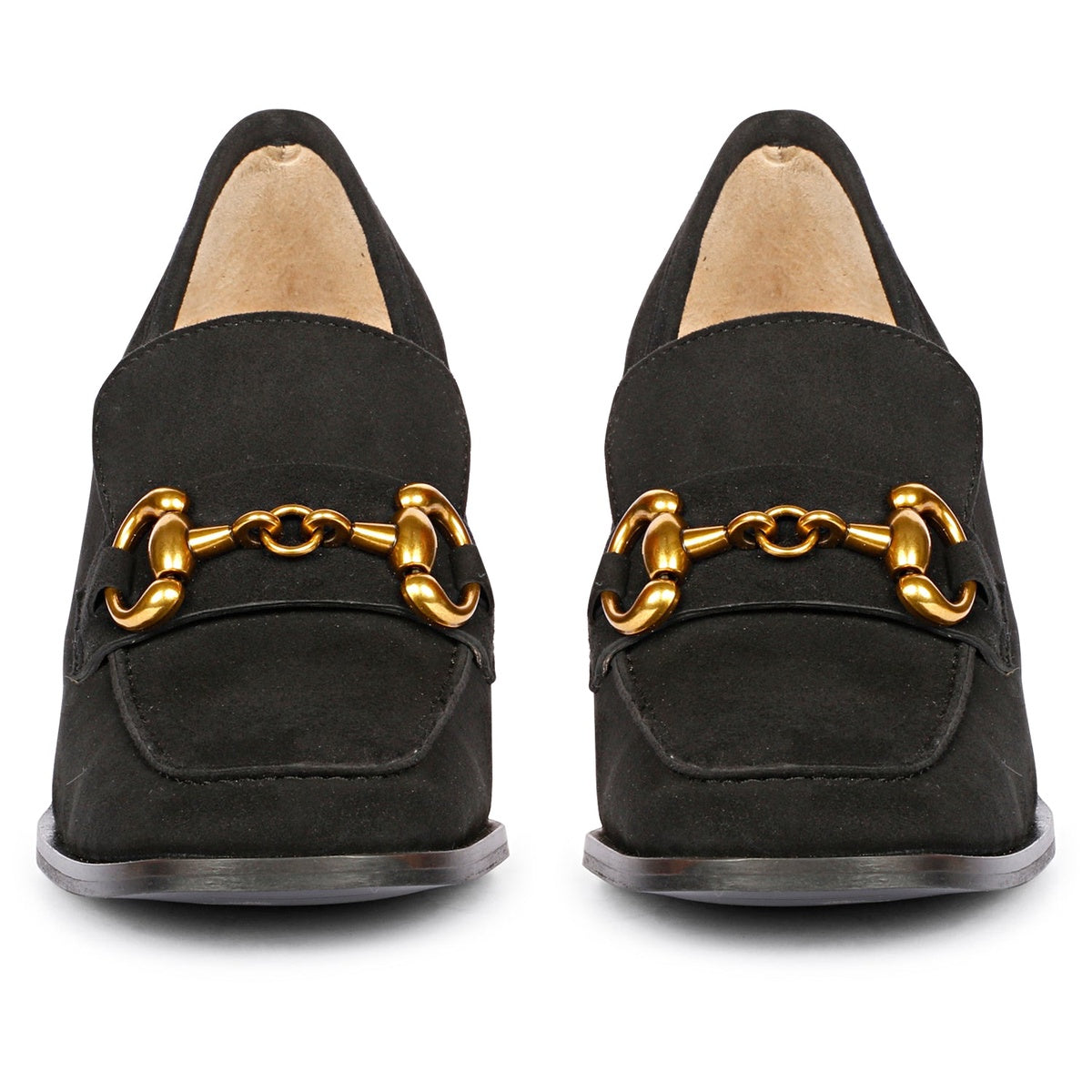  Saint G Saint G Vera Suede - Heeled Loafers - Black - Bonton