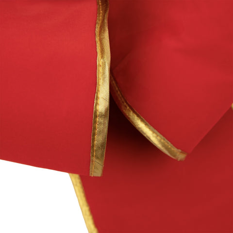 Giant 3D 11-Loop Velveteen Commercial Christmas Bow With Trim - 40" - Red and Gold