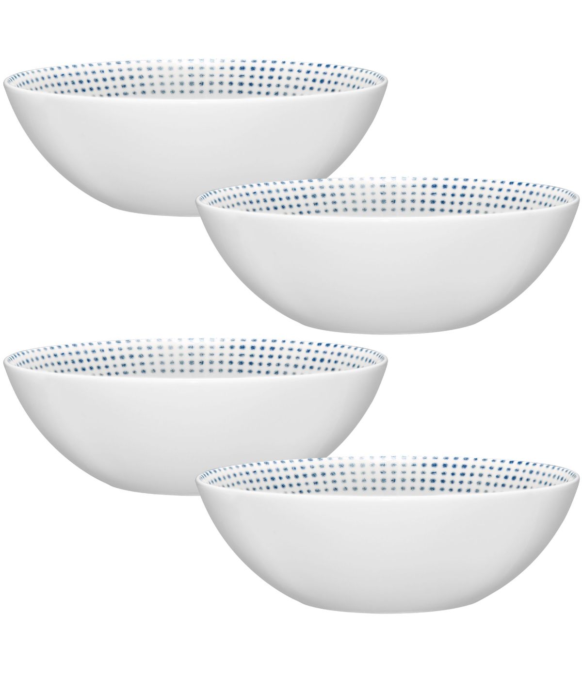  Noritake Hammock Set of 4 Cereal Bowls - Blue - Bonton