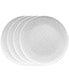  Noritake Hammock Set of 4 Coupe Dinner Plates - Dots - Grey - Bonton