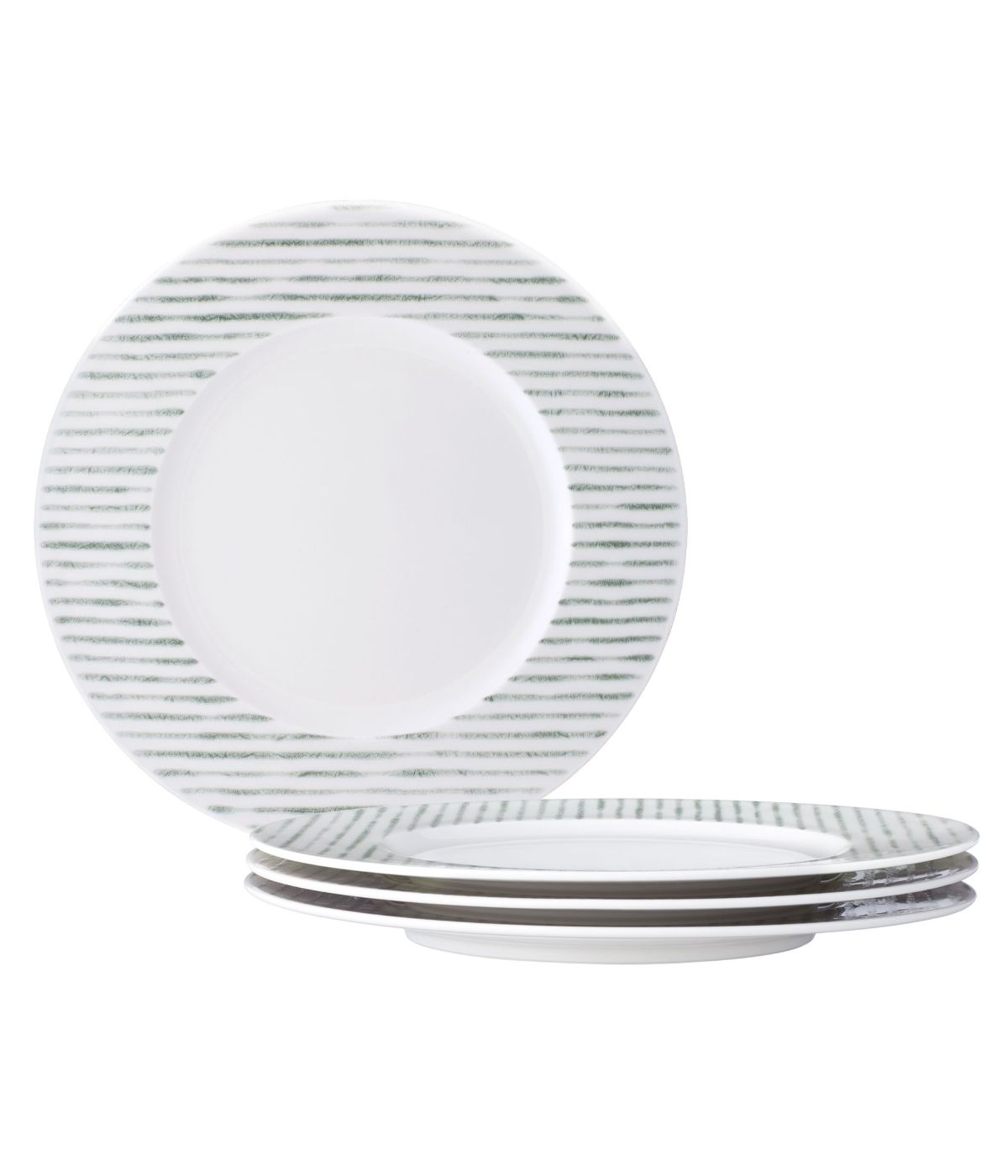  Noritake Hammock Set of 4 Rim Salad Plates - Stripes - Green - Bonton