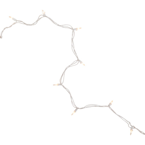 100-Count Clear Mini Christmas Light Set  20.25ft White Wire