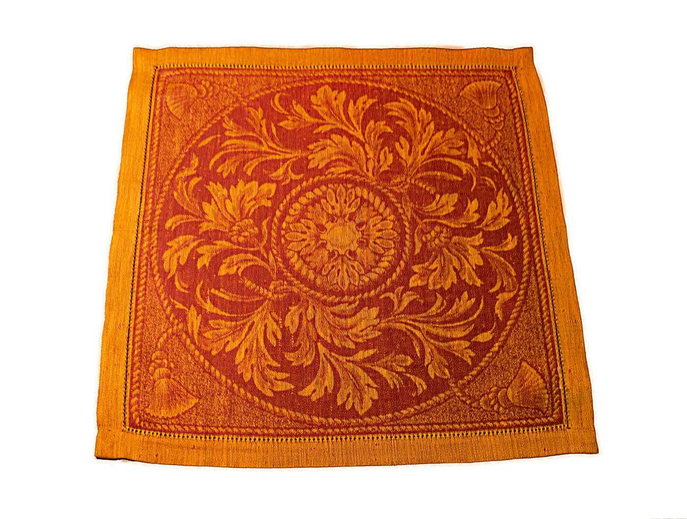  French Home French Home Linen Set of 6 Renaissance Napkins  - Warm Sienna and Saffron - Default Title - Bonton