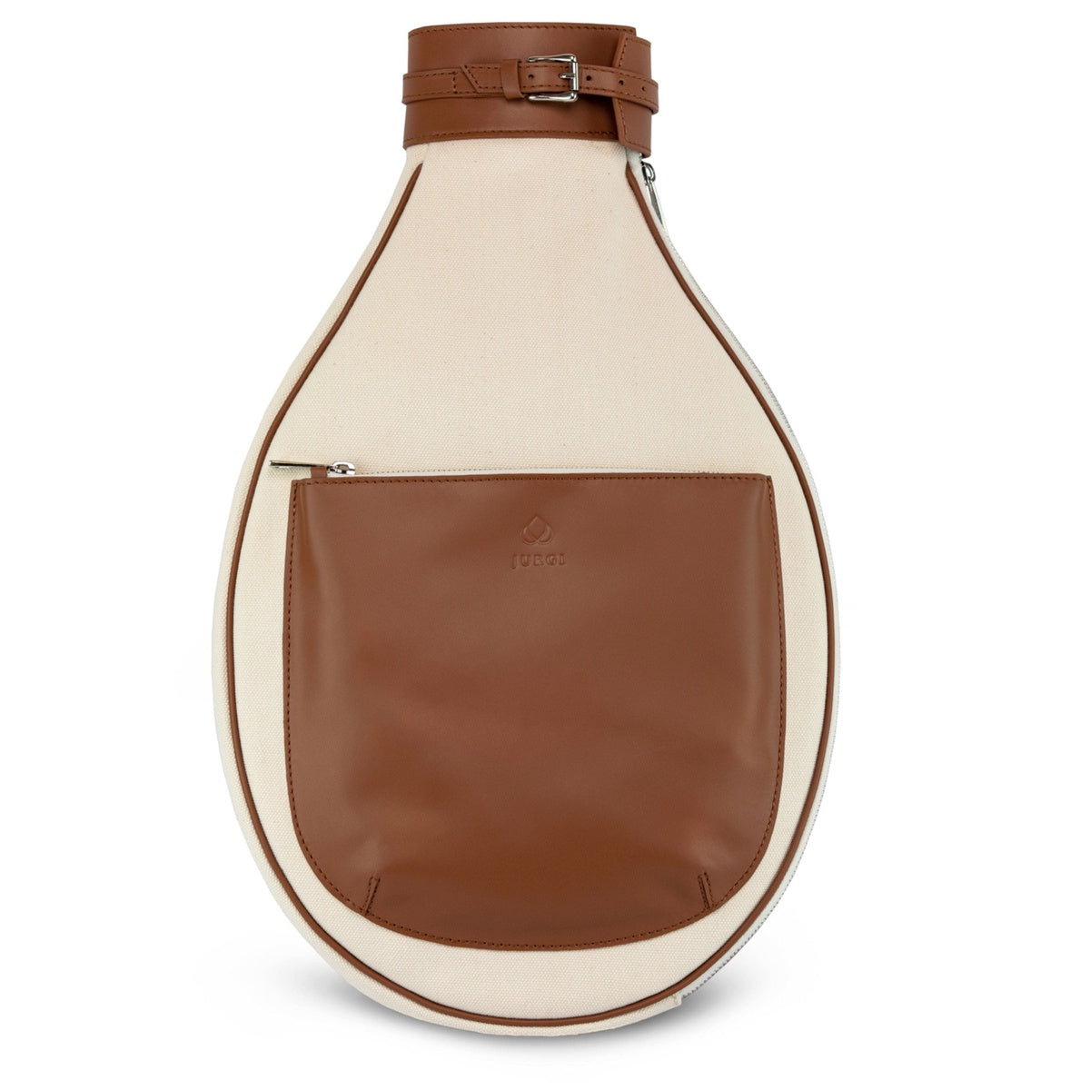  Jurgi Tennis Backpack - Beige Canvas & Leather - Beige - Bonton