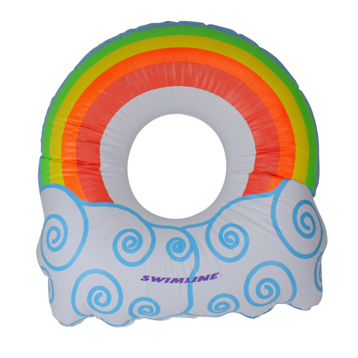  Swim Central Inflatable Rainbow Cloud Ring Swimming Pool Float - 37