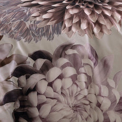 Bebejan Dahlia Purple 200 Thread Count 100% Cotton Sateen 3 Piece Reversible Duvet Cover Set