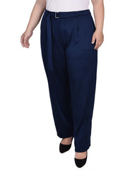 Plus Size Belted Scuba Pant