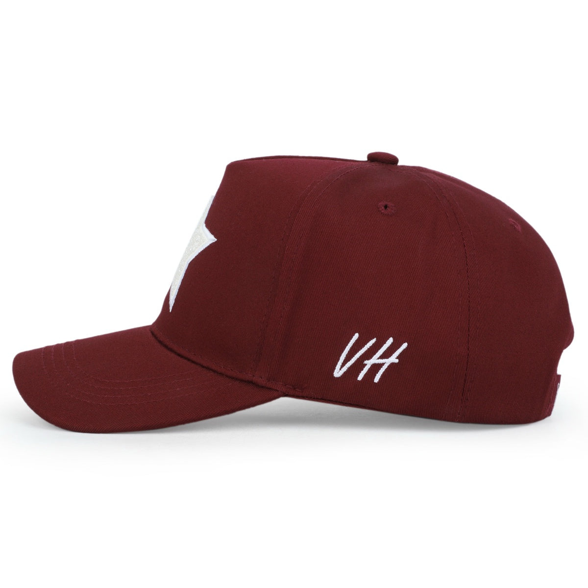  Vintage Havana Vintage Havana Trucker Hat for Women  – Maroon Adjustable Cap – Pearl Star - Default Title - Bonton