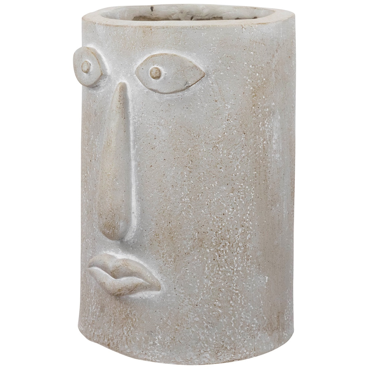  Northlight Large Abstract Face Ceramic Outdoor Garden Planter - 12.25