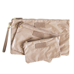 The Carly Trio Wristlet Sand