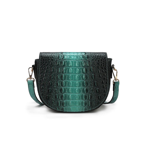 Amalia Croc-Embossed Crossbody Bag