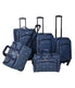  American Flyer Astor Collection 5-Piece Luggage Set - Blue - Bonton