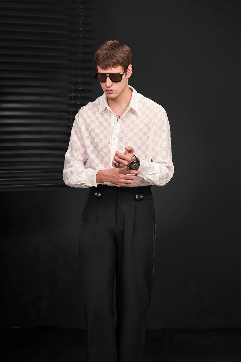  Barocco Kingsley Side-Tab Trousers BLACK - BLACK - Bonton