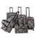 American Flyer Silver Stripes 5-Piece Spinner Luggage Set