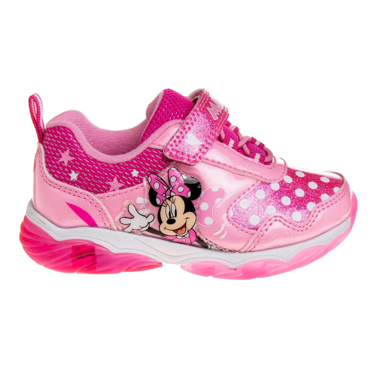  Josmo Disney Girls Minnie Mouse Light Up Laceless Running Shoes (Toddler/Little Girl) - 7 - Bonton