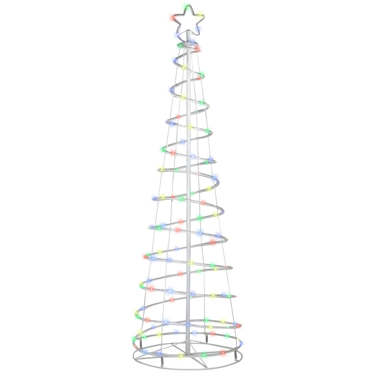  Northlight 6' LED Color Changing Multiple Function Outdoor Spiral Christmas Tree - Default Title - Bonton