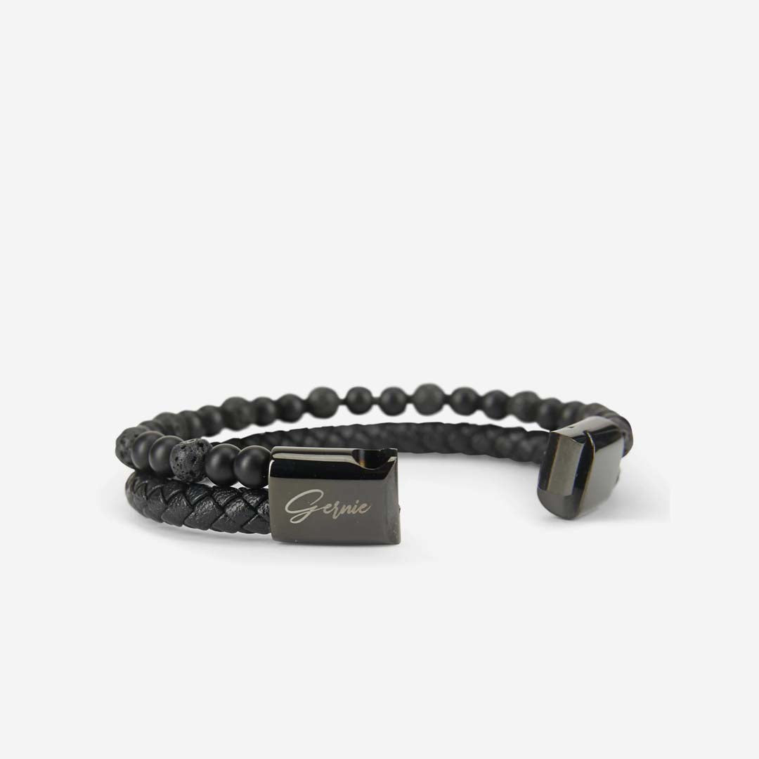  Gernie NYC Premium Bradbury Men's Bracelet - Black - Bonton