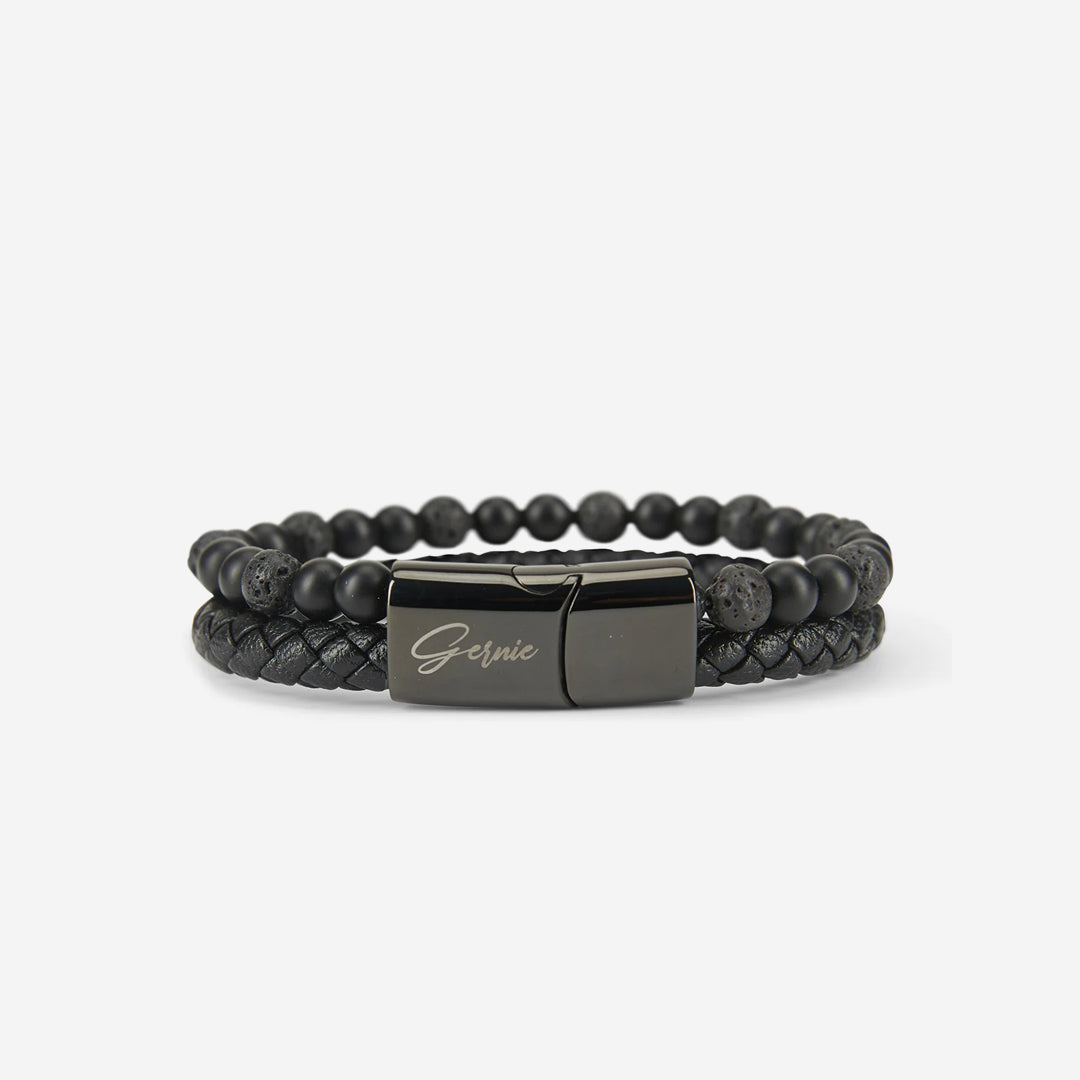  Gernie NYC Premium Bradbury Men's Bracelet - Black - Bonton