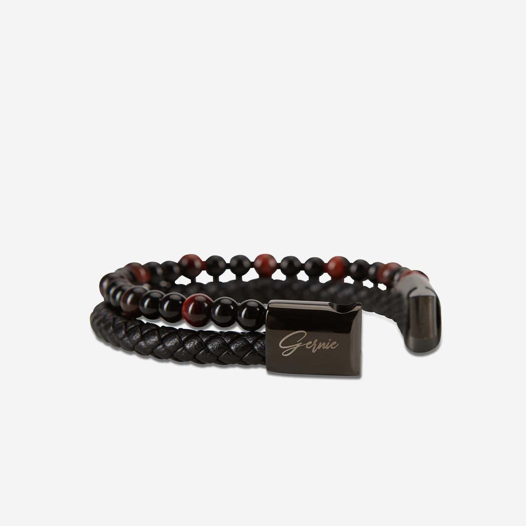  Gernie NYC Premium Bradbury Men's Bracelet - Black - Bonton