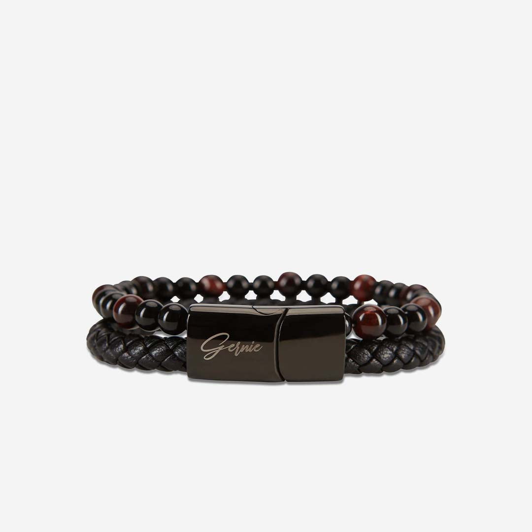  Gernie NYC Premium Bradbury Men's Bracelet - Black - Bonton