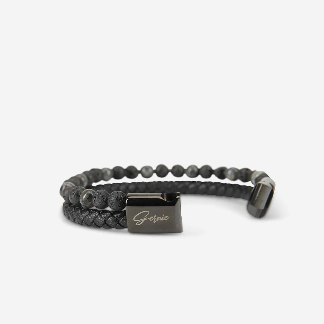  Gernie NYC Premium Bradbury Men's Bracelet - Black - Bonton