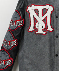 Scarface the World Varsity Jacket - Black and Grey