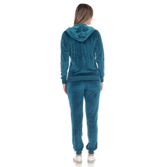 Women's 2 Piece Velour Tracksuit Set