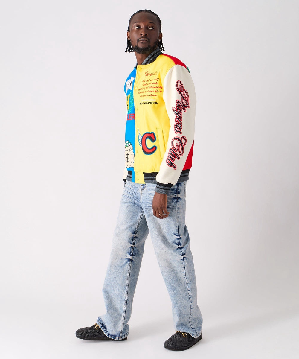  Reason Clothing Hustler Varsity Jacket - MULTI - Bonton