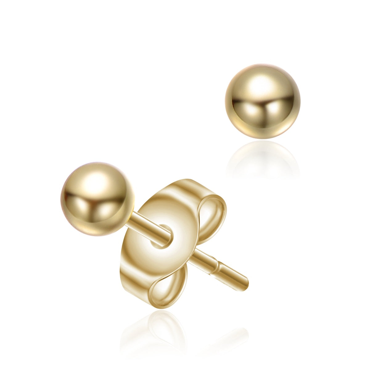  Rachel Glauber GiGiGirl Kids/Teens 14K Gold Plated Sphere/Ball Shaped Stud Earrings - Default Title - Bonton