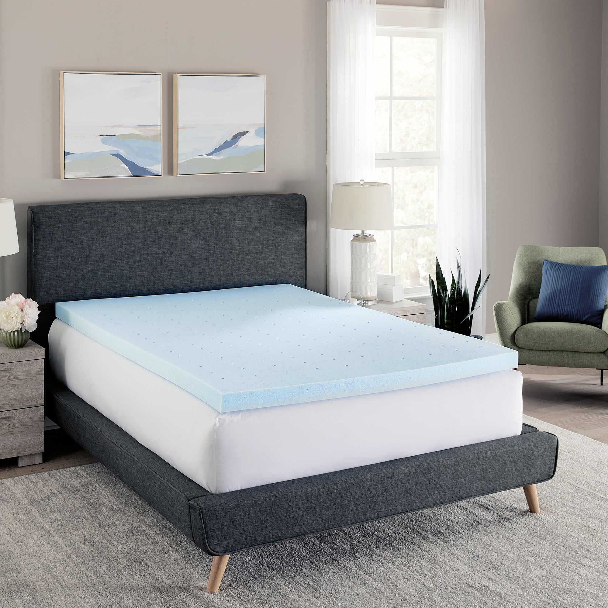  BodiPEDIC Gel-Infused Memory Foam Mattress Topper 3