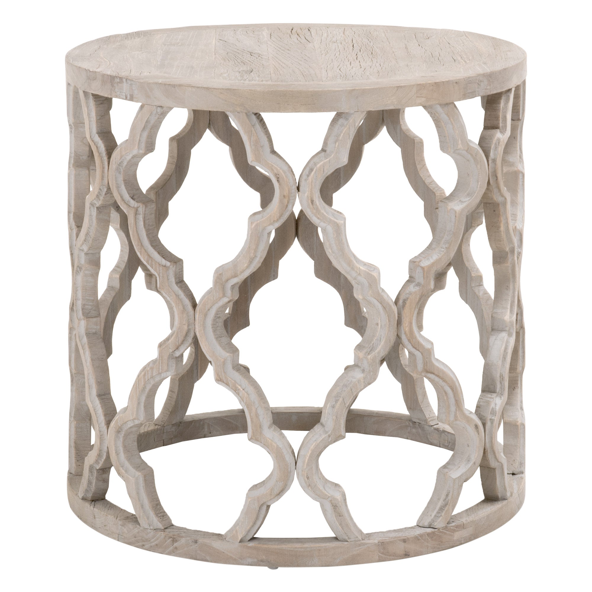  Essentials For Living Clover Large End Table - Smoke Gray - Bonton