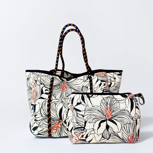 Hibiscus Set - Everyday Tote And Pouch