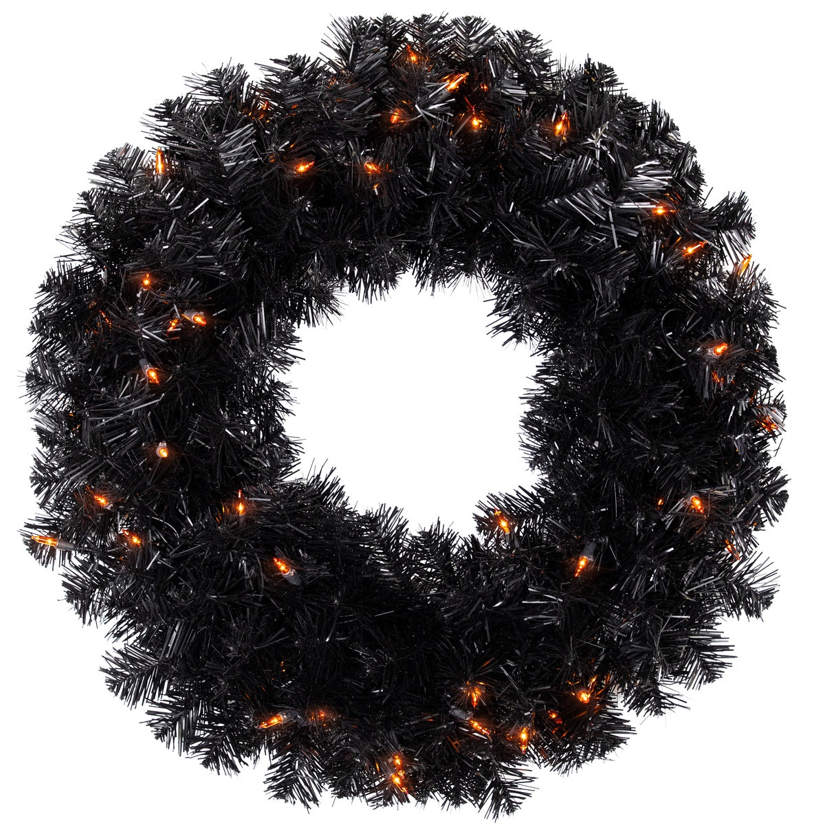  Northlight Pre-Lit Noble Spruce Artificial Halloween Wreath - 24