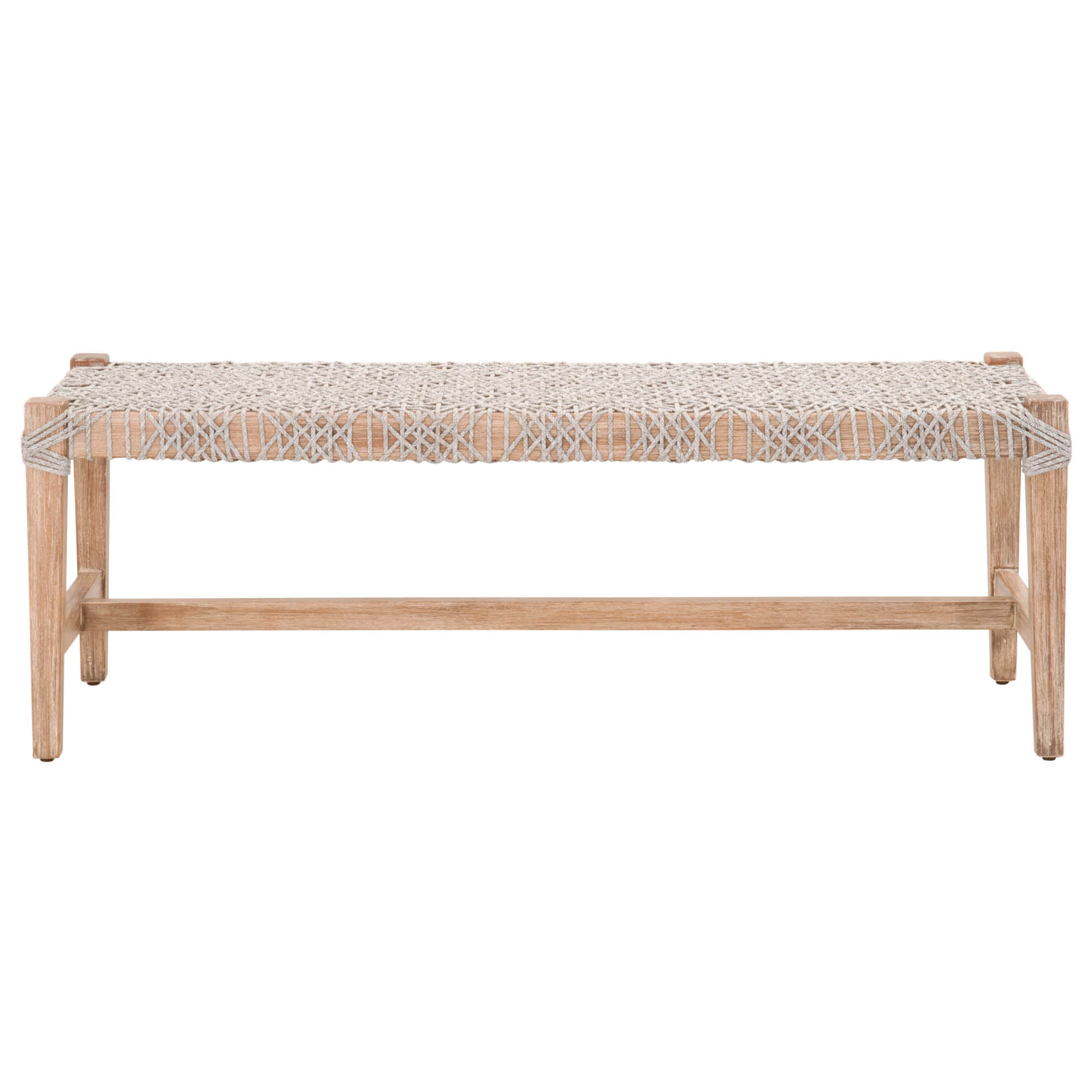  Essentials For Living Costa Bench - Taupe White - Bonton