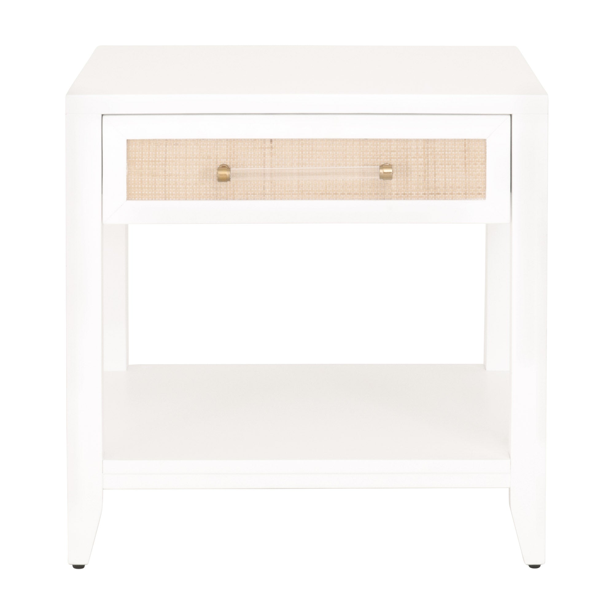  Essentials For Living Holland 1-Drawer Side Table - Matte White - Bonton