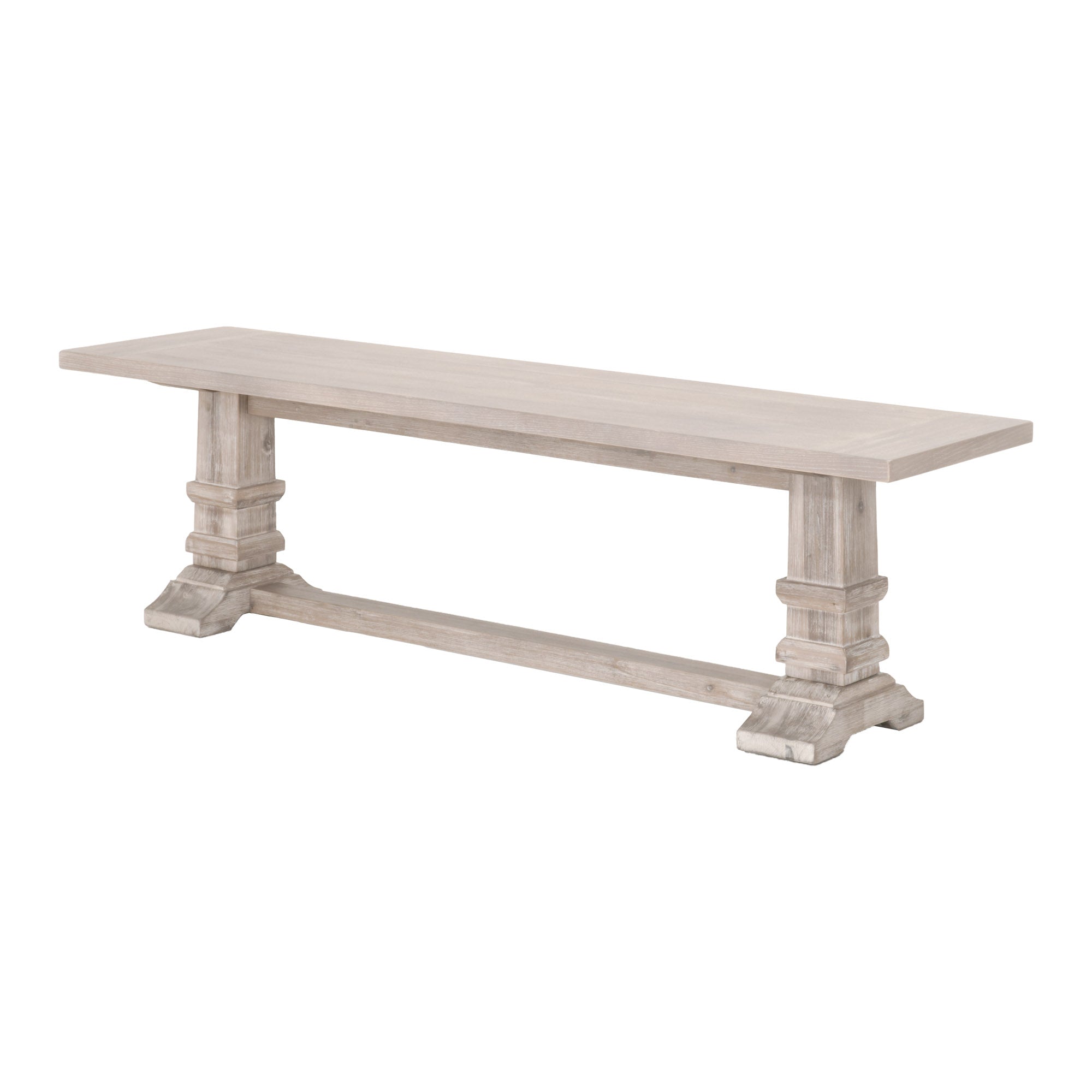  Essentials For Living Hudson Large Dining Bench - Natural Gray - Bonton