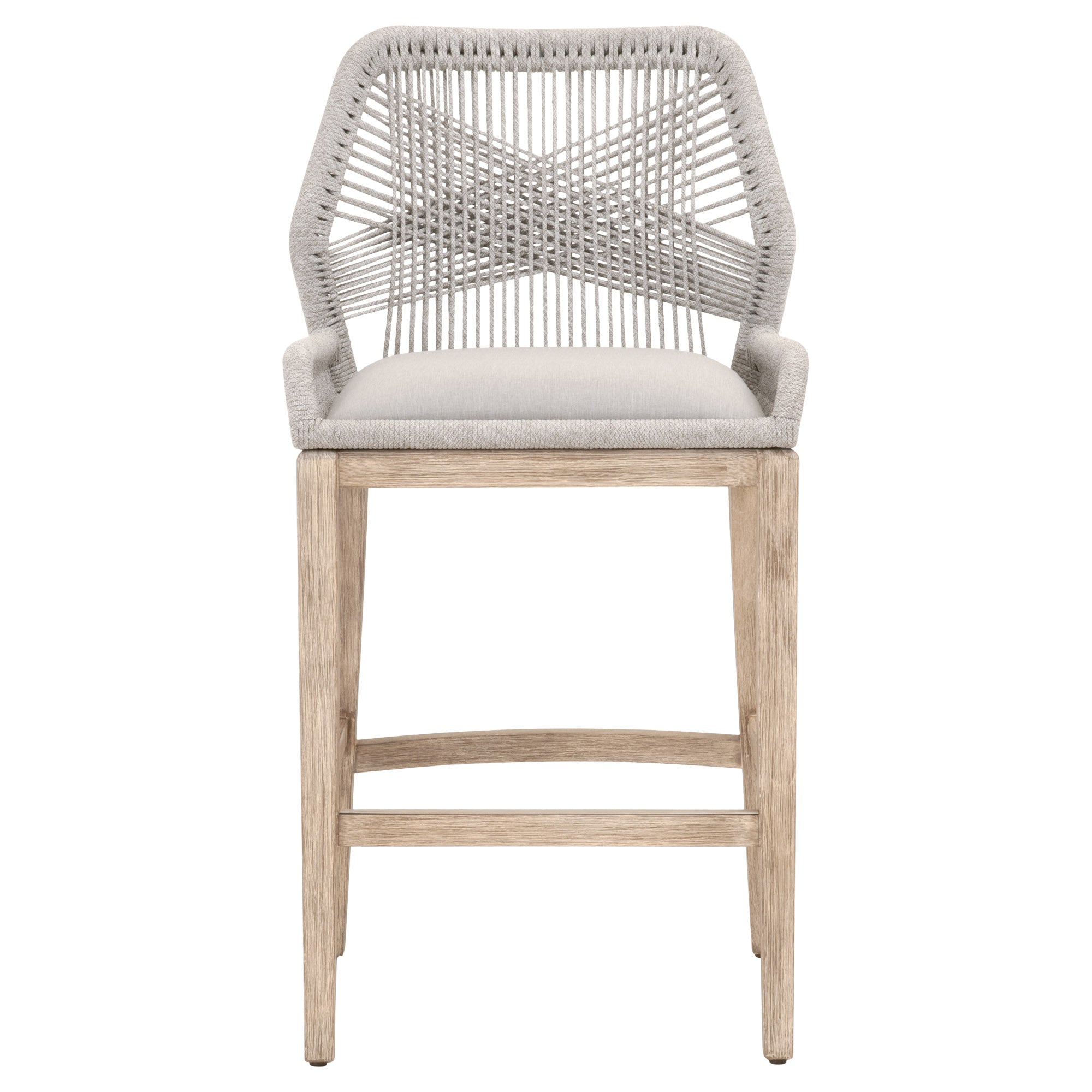  Essentials For Living Loom Barstool - Taupe White - Bonton